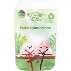 LIP Parrot 高級尼龍鸚鵡胸背帶牽引繩 Extra Small 00716, 1個, 黑色 + 紅色