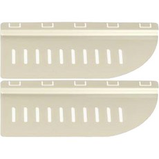 藝術牆磁磚縫隙層架 右側 2入, 奶油色