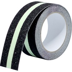 Mr Market Stairs 防滑防滑膠帶 5cm x 15m 黑色+夜光立式, 1個