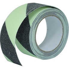 Mr Market Stairs 防滑防滑膠帶 5cm x 15m 黑色+夜光對角線, 1個