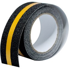 Mr Market Stairs 防滑防滑膠帶 5cm x 15m 黑色+黃色夜光, 1個