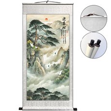 marketpia 風水運勢畫 05 招來好運的松樹捲軸掛飾, 1個