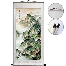 marketpia 風水運勢畫 17 文生壯元龍脈圖 捲軸式, 1個