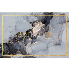 Wederhome 金色珍珠裝飾大理石紋地墊, 1個, 灰色