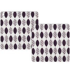 Syracuse CHINA 電磁爐保護墊 方形 葉子 紫色, 2個