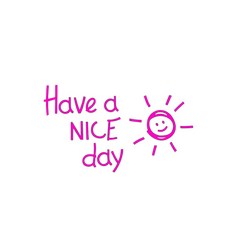 나음다름 Have a nice day 투명 스티커, 핑크