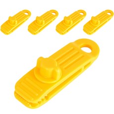 디트리 텐트 타프 고정 샤크 클립 5p, 옐로우