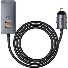 Baseus 倍思 Share Together PPS 120W 多埠高速車用充電器 2C + 2U, CCBT-A0G, 灰色