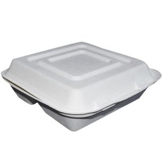 Swan紙漿一次性飯盒容器 SW-032, 1個, 100入