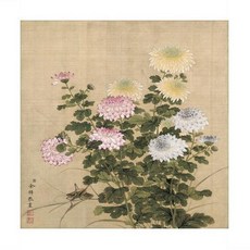 東洋畫 書法畫 03 菊花