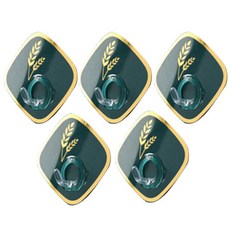 초강력 멀티 후크 걸이 홀더, 5개, 그린