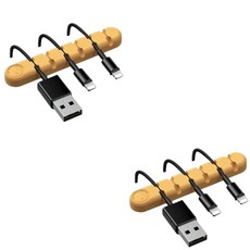 유니버스팩토리 usb 선정리소품 컬러곰 6구, 노랑, 2개