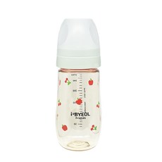 iBYEOL Friends 韓國製造 PPSU 嬰兒蘋果櫻桃奶瓶, 不含奶嘴, 薄荷綠, 270ml, 1個