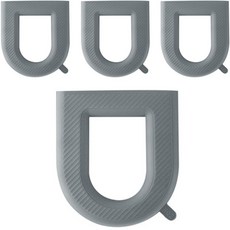 THE ZAKKA 提手馬桶墊, 灰色, 4個