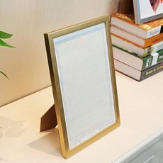 리앤베르 인테리어 탁상용 추억 납골당 사진 미니액자, 골드, 1개