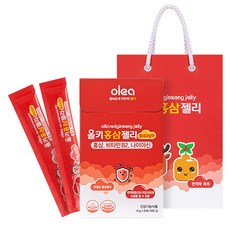 olea Olki鹿茸紅參果凍 熱帶水果口味 禮盒裝+購物袋, 15g, 30條