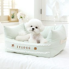 這是森林裡的狗寵物松鼠褶邊床, 薄荷