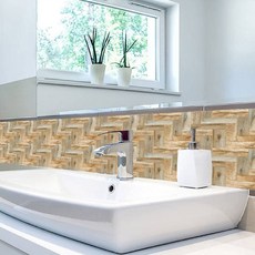 쿼르디 타일 스티커 20p, 계단형 베이지