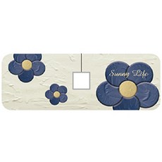 廚房花朵水槽墊, 01 藍色