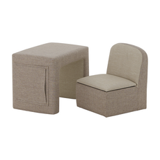 Chichi Papa Mumu 幼兒書桌 + 嬰兒沙發, 米色