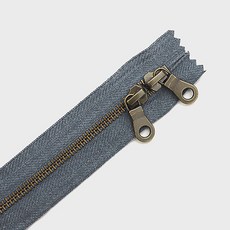 YKK 華可貴 頂級 5號 大理石紋 古典拉鍊 60cm, 1個, W560 淡藍色