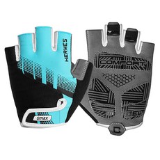 Gmax Hermes Cycle 自行車半手套雙手套組 GMS10090, 藍色