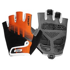 Gmax Hermes Cycle 自行車半手套雙手套組 GMS10090, 橘