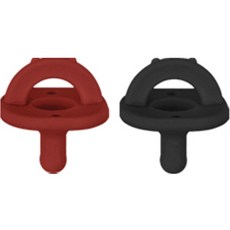 Petinube 小熊全矽膠安撫奶嘴2件組, 紅色, 黑色, 1套