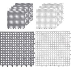 Rosie 防滑墊墊浴墊 12 件套, 6白+6灰, 12個