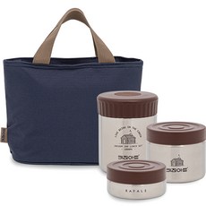 Kitchen-Art 陣風客艙保溫飯盒竹筒+冷藏架+冷藏盒+專屬便當袋套組1080ml, 1套, 混色