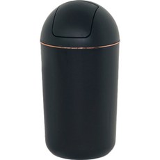 CSLIVING Rema 按壓式圓形垃圾桶 10L, 1個, 金黑色