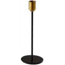 ganjiathome 北歐餐桌裝飾燭台 S, 黑金色