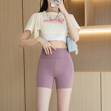 女款修身高腰短版緊身褲 2件組