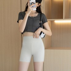 글로리빙 여성용 슬림 하이웨이스트 3부 레깅스 팬츠 2p