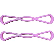 12라운드 필라테스 요가 스트레칭 밴드 2p, 모네 핑크