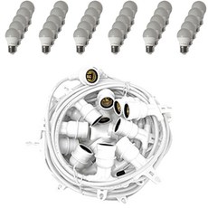 String World String燈串燈泡 30m 30燈泡+inch球 3W 30個組, 1個, 白色(插座）、暖白色(吋燈泡）