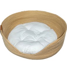 끌레샤 반려동물 밀짚 방석 침대 세트 S(32cm), 02 단일둥지 + 흰색매트, 1개
