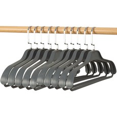 THE ZAKKA 長掛勾 旋轉式 西裝衣架 41.5 x 21.5 cm, 灰色, 10個