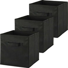 可折疊儲物盒, 3個, 黑色