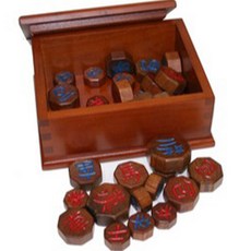 6 BROTHERS BADUK 高級木製韓國象棋棋子 + 棋罐套組, 深棕色