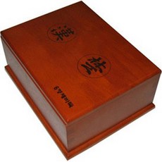 6 BROTHERS BADUK 原木方形韓國象棋棋子盒, 棕色, 1個