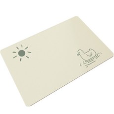 위더홈 그린 컬러 드로잉 뽀송 매트 90 x 60 cm, 오리, 1개