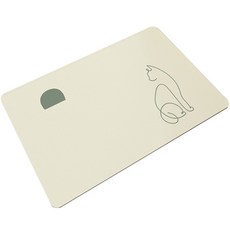 威德家居 綠色彩繪乾爽地墊 80 x 50 cm, 1個, 貓咪