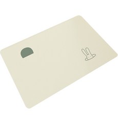 위더홈 그린 컬러 드로잉 뽀송 매트 90 x 60 cm, 토끼, 1개