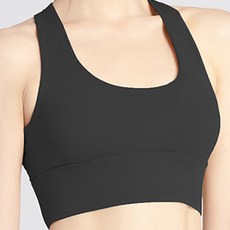 Highery 女性交叉無袖掛鉤式皮拉提斯上衣