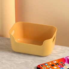 Allsell 粉彩色調多用途收納箱, 黃色, 3個