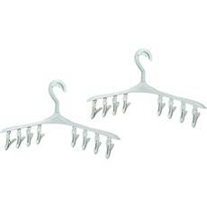 라이브잇 다용도 빨래집게 옷걸이 양말걸이, 그린, 2개