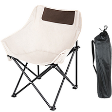 便攜式野餐露營椅, 1個, 米色