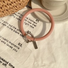 라니마켓 파스텔톤 빅링 휴대폰 손목걸이, 딥핑크, 1개