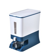 哈朗 一鍵式計量米桶 10kg, 藍色, 1個